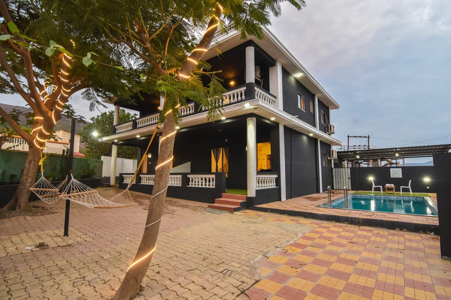Empyrean Stay Ll 3Bhk Ll Black Horse Villa Ll Ac Ll Private Pool Ll Wifi II Lux Ll Лонавала Экстерьер фото